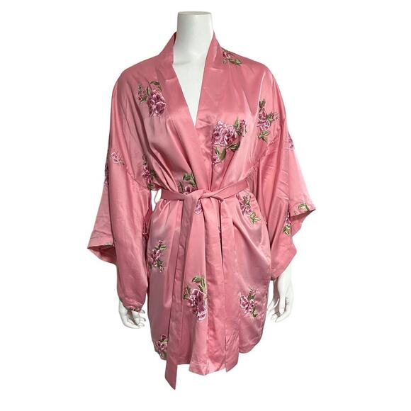Victoria's Secret Pink Floral Womens Kimono Robe One Size - Picture 4 of 11